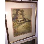 Early 20th century school, cottage watercolour, signed 'Edgar Rig', 44cm x 34cm, glazed and