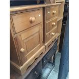A pair of pine bedside cabinets Catalogue only, live bidding available via our website, if you