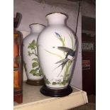 Two Franklin Meadowland vases Catalogue only, live bidding available via our website, if you require