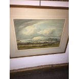 Percy Lancaster, landscape watercolour, signed lower right, 32cm x 48cm, framed and glazed.