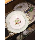 Box of pottery dishes etc. Catalogue only, live bidding available via our website, if you require