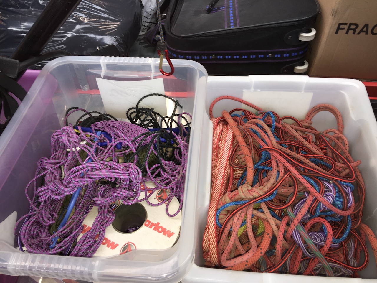 2 boxes of various strings and cords. Catalogue only, live bidding available via our website, if you