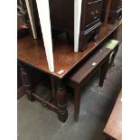 An aged oak refectory table Catalogue only, live bidding available via our website, if you require