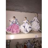 Lladro figure and two Doulton figures Catalogue only, live bidding available via our website, if you