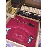 Boxed serving set etc. Catalogue only, live bidding available via our website, if you require P&P