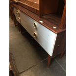 A retro dressing table - no mirror Catalogue only, live bidding available via our website, if you