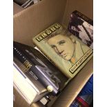 A box of Elvis Presley related books Catalogue only, live bidding available via our website, if