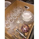 Box of glassware Catalogue only, live bidding available via our website, if you require P&P please