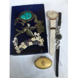 Bag of costume jewellery Catalogue only, live bidding available via our website, if you require P&