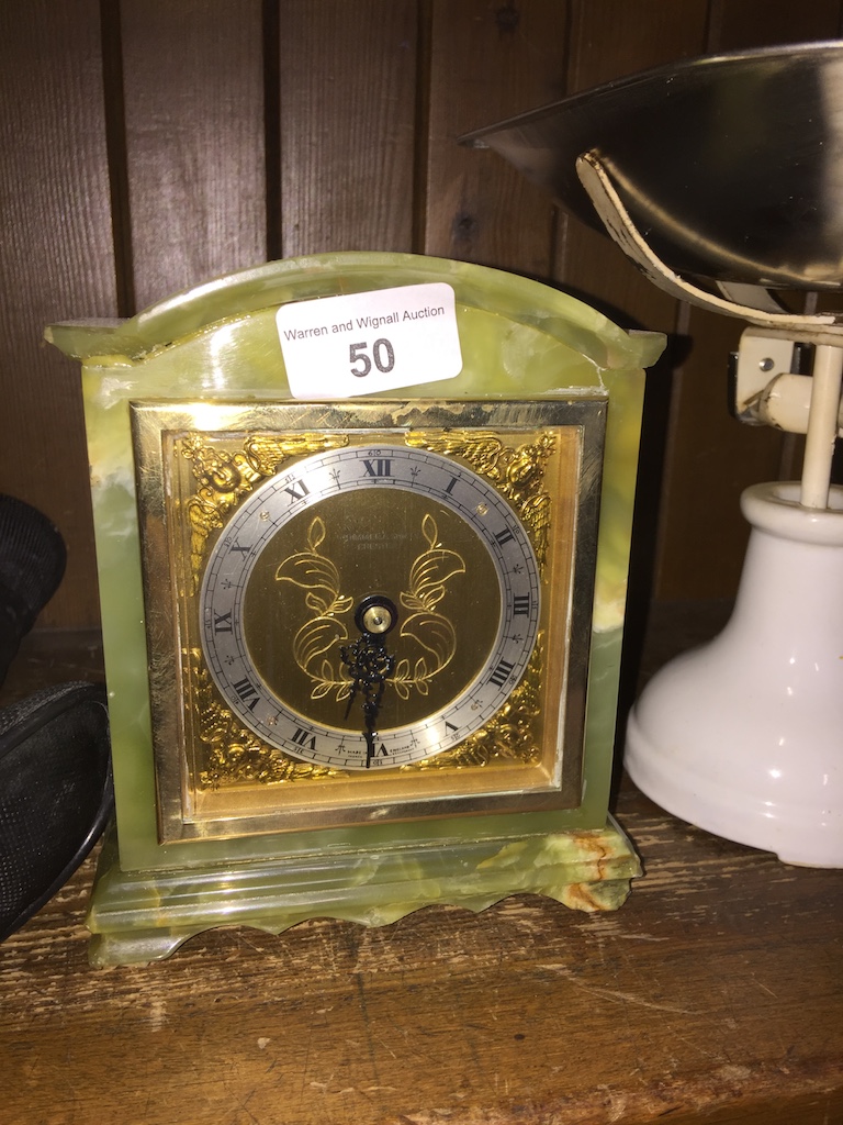 A G. Dimmer & Son onyx carriage clock Catalogue only, live bidding available via our website, if you