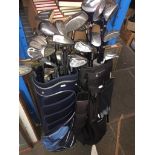 2 sets of golf clubs with bags Catalogue only, live bidding available via our website, if you