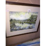 Landscape watercolour Catalogue only, live bidding available via our website, if you require P&P