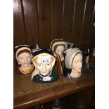 Four Royal Doulton wives of Henry VIII Catalogue only, live bidding available via our website, if