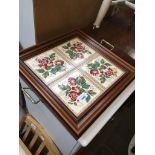 A tile topped tray Catalogue only, live bidding available via our website, if you require P&P please