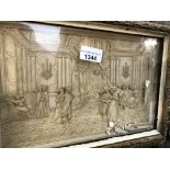 A framed Ivorex type relief plaque. Catalogue only, live bidding available via our website, if