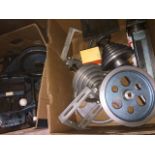 2 boxes containing compound slides for lathe and pulley wheels, etc. Catalogue only, live bidding