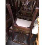 A set of six Chippendale style mahogany dining chairs Catalogue only, live bidding available via our