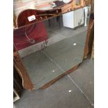 Art Deco mirror with amber panels 76cm x 76cm. Catalogue only, live bidding available via our