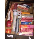 A box of hair care products Catalogue only, live bidding available via our website, if you require