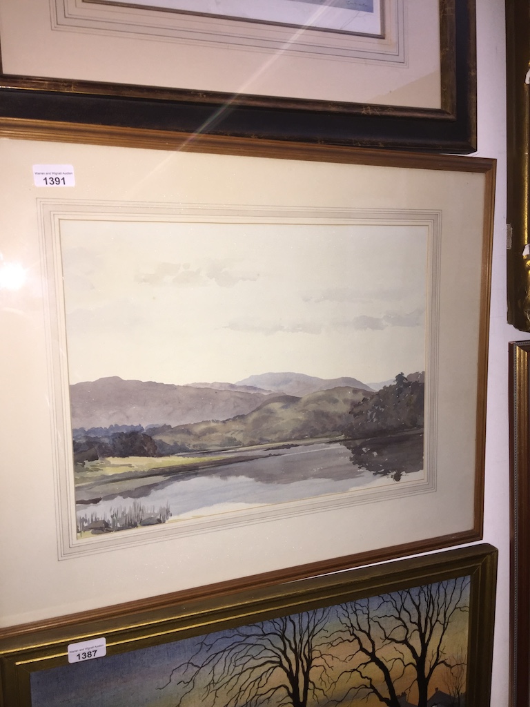 David Harrison, lakeland landscape scene, watercolour, signed lower right, 34cm x 44cm, framed and