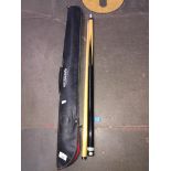 A Superleague 2 parts snooker cue. Catalogue only, live bidding available via our website, if you