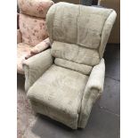 A reclining armchair Catalogue only, live bidding available via our website, if you require P&P