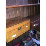2 wooden boxes. Catalogue only, live bidding available via our website, if you require P&P please