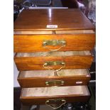 Small mahogany late Victorian oddment chest of four drawers Catalogue only, live bidding available