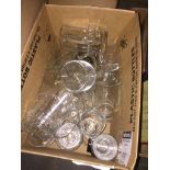 A box of glasses. Catalogue only, live bidding available via our website, if you require P&P