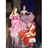 Three Royal Doulton figures Catalogue only, live bidding available via our website, if you require