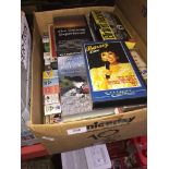 A box of VHS cassettes Please note, lots 1-1000 are not available for live bidding on the-saleroom.