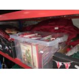 3 boxes of Christmas cards, decorations, etc and a Christmas tree Please note, lots 1-1000 are not