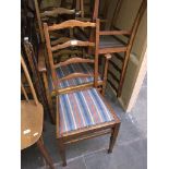 A set of six oak ladder back chairs including two carvers Please note, lots 1-1000 are not available