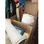 Two boxes of various items including jardiniere, pictures, etc Please note, lots 1-1000 are not