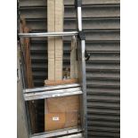 A 3 way aluminium ladder Please note, lots 1-1000 are not available for live bidding on the-