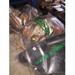 Three bags of various pipe sleeve fittings Please note, lots 1-1000 are not available for live