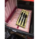 A box of empty cutlery cases Please note, lots 1-1000 are not available for live bidding on the-