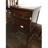 A mahogany bedside cupboard Please note, lots 1-1000 are not available for live bidding on the-