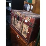 A vintage style storage box Please note, lots 1-1000 are not available for live bidding on the-
