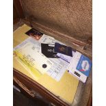 A vintage case containing theater tickets, etc. Please note, lots 1-1000 are not available for