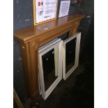 A light oak fire surround Please note, lots 1-1000 are not available for live bidding on the-