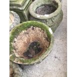 2 large circular garden urns Please note, lots 1-1000 are not available for live bidding on the-