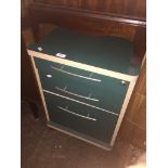 A three drawer modern filing cabinet Please note, lots 1-1000 are not available for live bidding