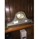 Small pewter domed mantel clock Please note, lots 1-1000 are not available for live bidding on the-