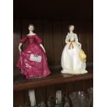 Two Royal Worcester figurines Please note, lots 1-1000 are not available for live bidding on the-