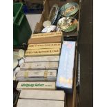 Two boxes of various collectors plates Please note, lots 1-1000 are not available for live bidding