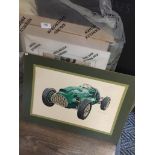 A collection of unframed vintage motor car prints. Please note, lots 1-1000 are not available for