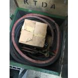 A green wooden box containing gas burning gear, etc Please note, lots 1-1000 are not available for