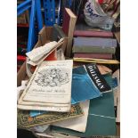 A box of mixed items including books, ephemera etc Please note, lots 1-1000 are not available for