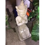 A garden ornament in shape of Budha Please note, lots 1-1000 are not available for live bidding on
